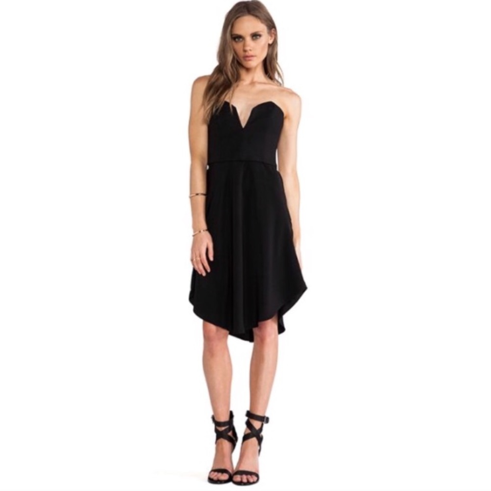 Chalk Hook Strapless Black Dress Size 0 - Picture 1 of 6